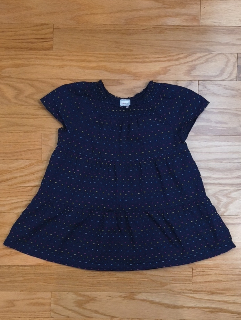 Hanana Andersson Short Sleeve Tiered Tunic Multicolor Dots Size 8 G